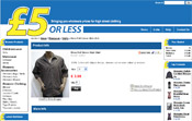 Five Pounds OR Less - high street clothing from many famous shops and labels all for 5 pounds or less